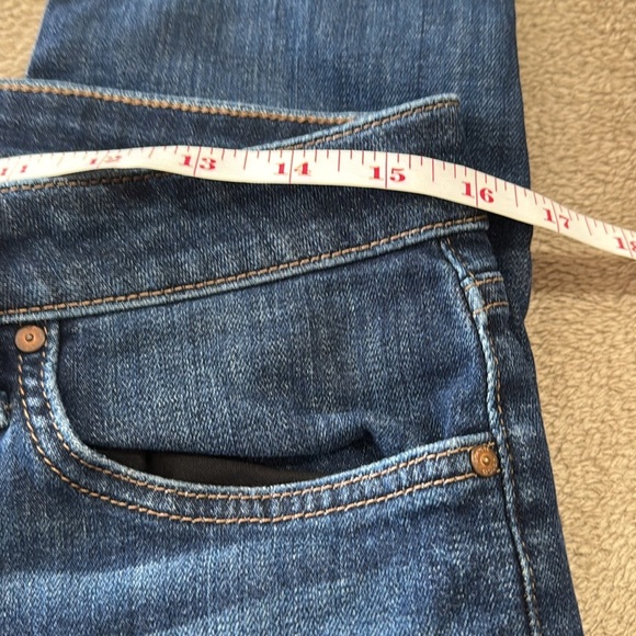 Joe's Jeans Dark Blue Cropped Fringe Denim Jeans - Picture 10 of 12